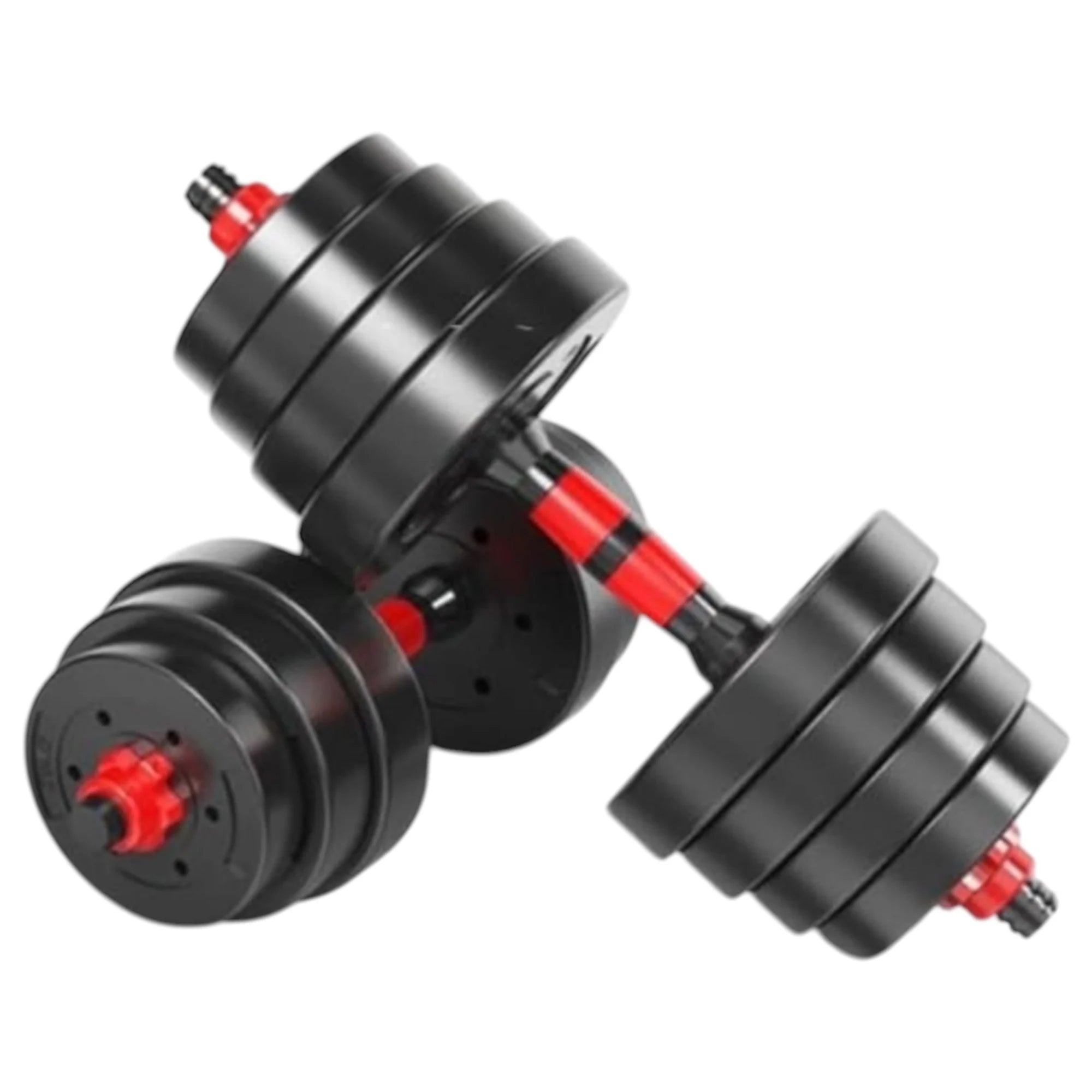 Set de Mancuernas Ajustables 2 en 1 con Barra | Multifuncional 10KG-30KG para Gimnasio en Casa | Pesos Ajustables e Instalación Fácil para Entrenamiento de Cuerpo Completo
