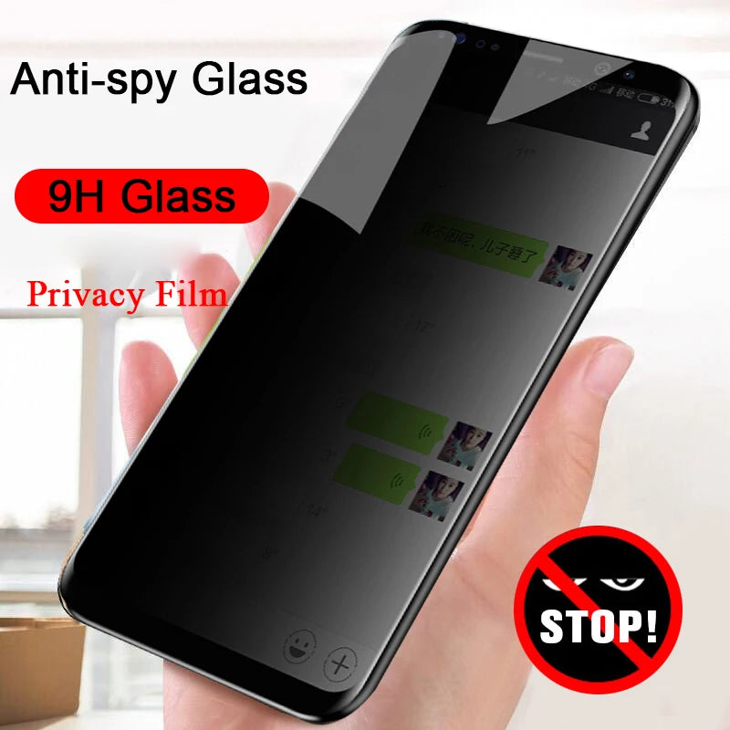 Cristal templado de privacidad para Samsung Galaxy S24 y S23 Plus. Protector de pantalla antiespía con función de huella dactilar para Samsung S22, S26 y S25