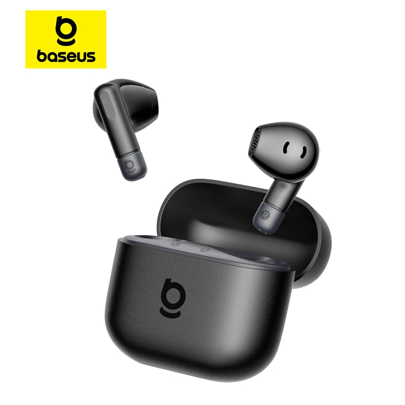 Baseus Bass BS2 Lite, Bluetooth 6.0, diseño semi-intraauricular, 2 micrófonos, cancelación de ruido activa con IA, 40 horas de autonomía, resistencia IP55, SuperBass