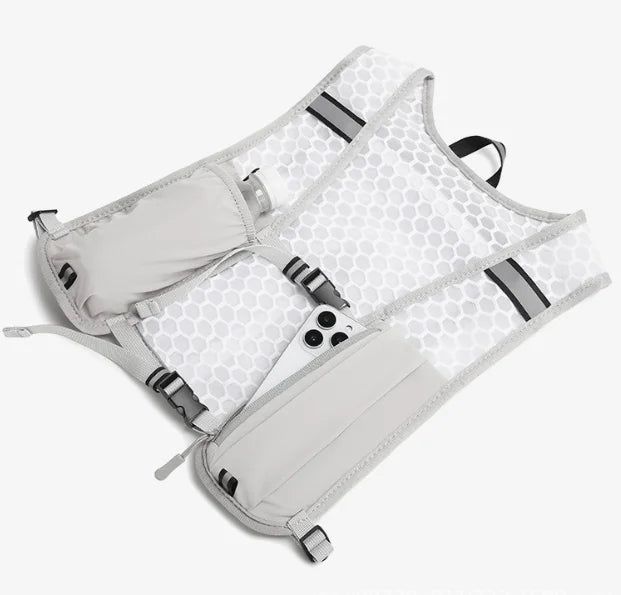 Chaleco Reflectante de Running Ultraligero - Con Pack de Hidratación y Bolsillo para Móvil | Para Bici y Deportes Outdoor