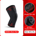 Rodillera de Compresión Elástica Transpirable con Resortes | Manga de Soporte para Rodilla | Protector Deportivo para Gym, Baloncesto, Voleibol y Running - 1 Pieza