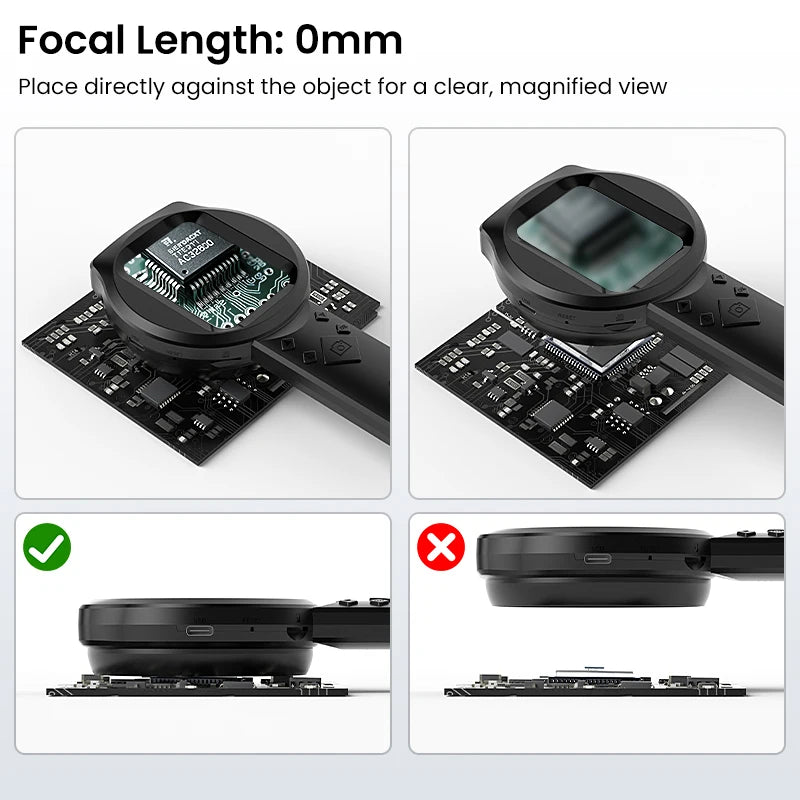 Microscopio digital portátil 2,8" IPS HD 1080P 100x para reparaciones electrónicas y joyería