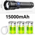DanPeng, 1000 W, hasta 9 km de visibilidad, linterna táctica de 15 000 mAh