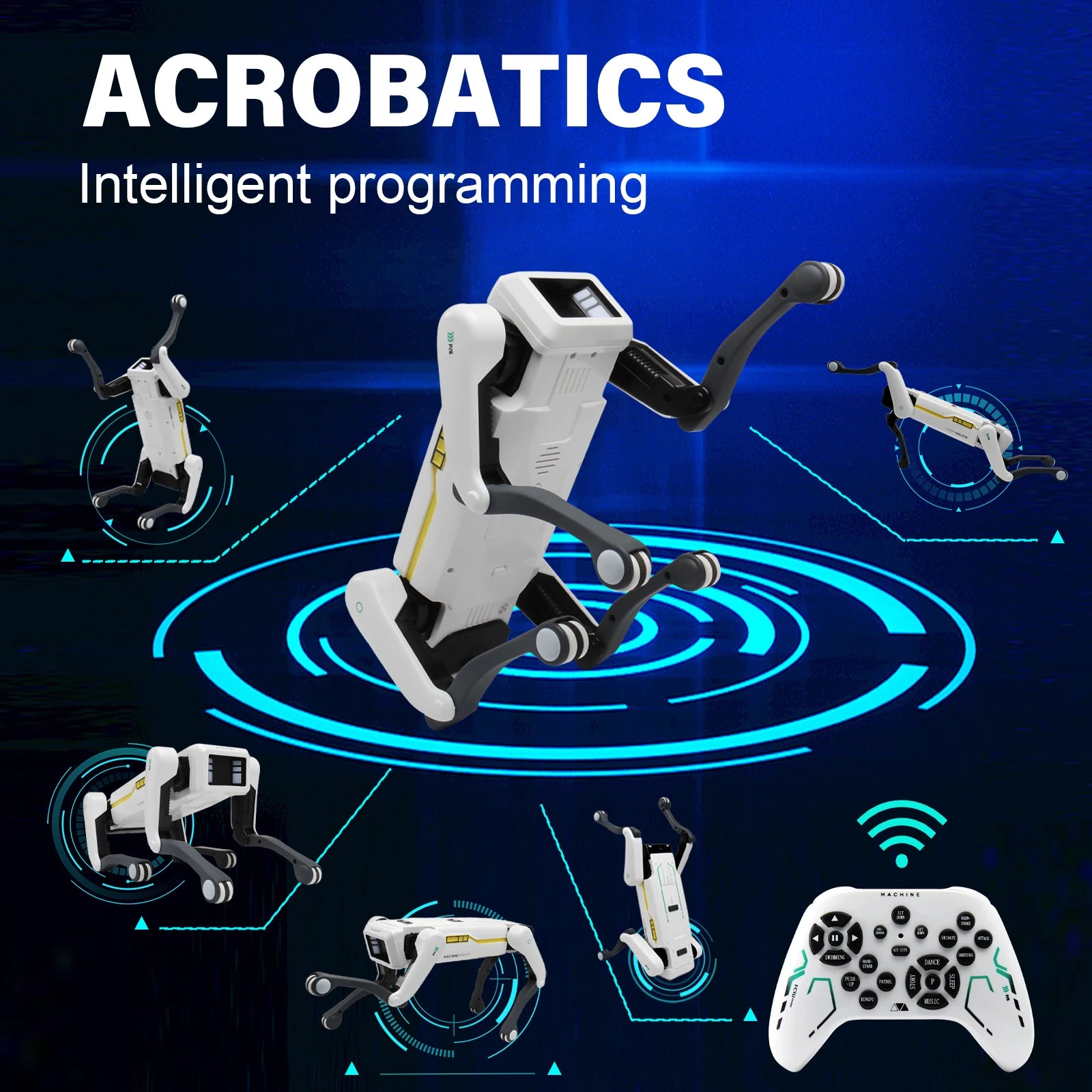 Perro Robot RC Inteligente con IA - Diálogo por Voz, Control Remoto por APP, Programable, Canta y Baila - Juguete para Niños