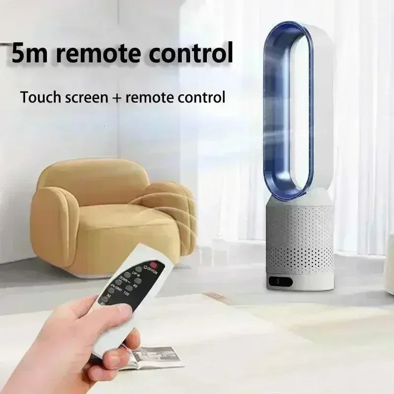 NUOYING: Ventilador sin aspas de 20 pulgadas,  ventilador eléctrico de torre ultrasilencioso para dormitorios.