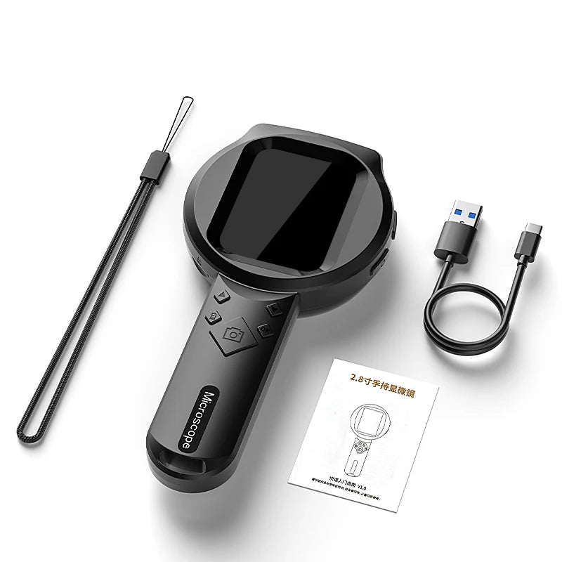 Microscopio digital portátil 2,8" IPS HD 1080P 100x para reparaciones electrónicas y joyería