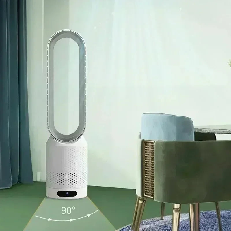 NUOYING: Ventilador sin aspas de 20 pulgadas,  ventilador eléctrico de torre ultrasilencioso para dormitorios.