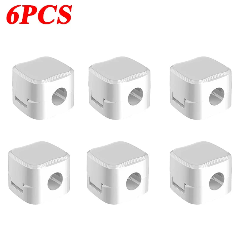 Sujetacables magnético, sujetacables adhesivo, organizador de cables para el hogar y la oficina, para organizar los cables debajo del escritorio