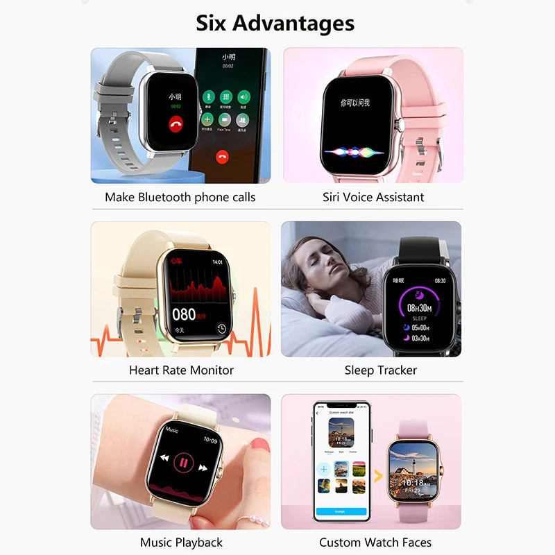 CRTORRS 2025, resistente al agua, relojes con llamadas, compatible con iOS y Android.