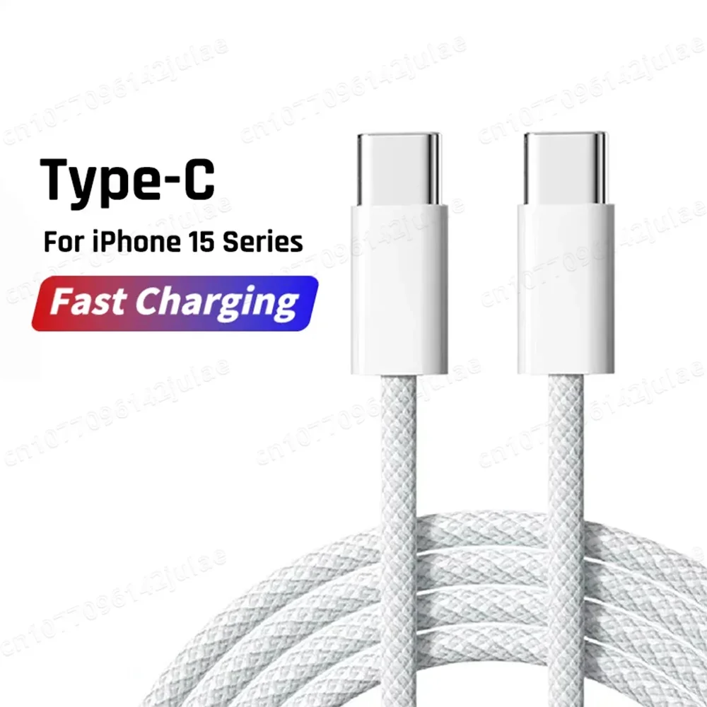 Cargador rápido original PD de 60 W con cable USB-C a Tipo C de 6 A para iPhone 15, 16 y 17 Pro Max; carga rápida para Samsung S26 y Xiaomi