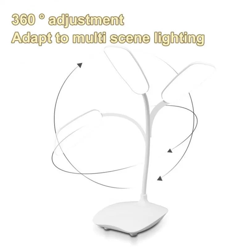 Lámpara de escritorio LED, recargable por USB, con protección ocular, luz nocturna para la habitación, lámpara de mesilla de noche, lámpara de lectura para estudiantes