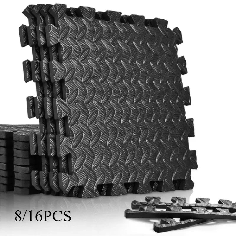 8/16 Piezas Loseta de Suelo de Espuma Antideslizante para Fitness - Alfombra de Protección para Suelo - Colchoneta para Equipo de Fitness Apta para Gimnasio en Casa