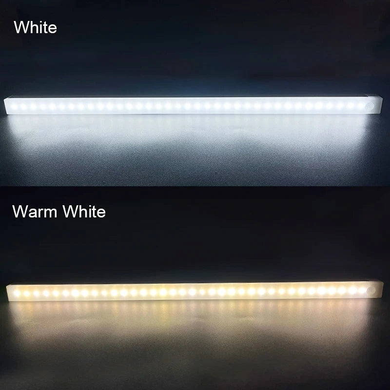 Lámpara con sensor de movimiento, luz nocturna, LED inalámbrica, recargable por USB tipo C, para la iluminación de armarios de cocina, dormitorios, armarios y escaleras