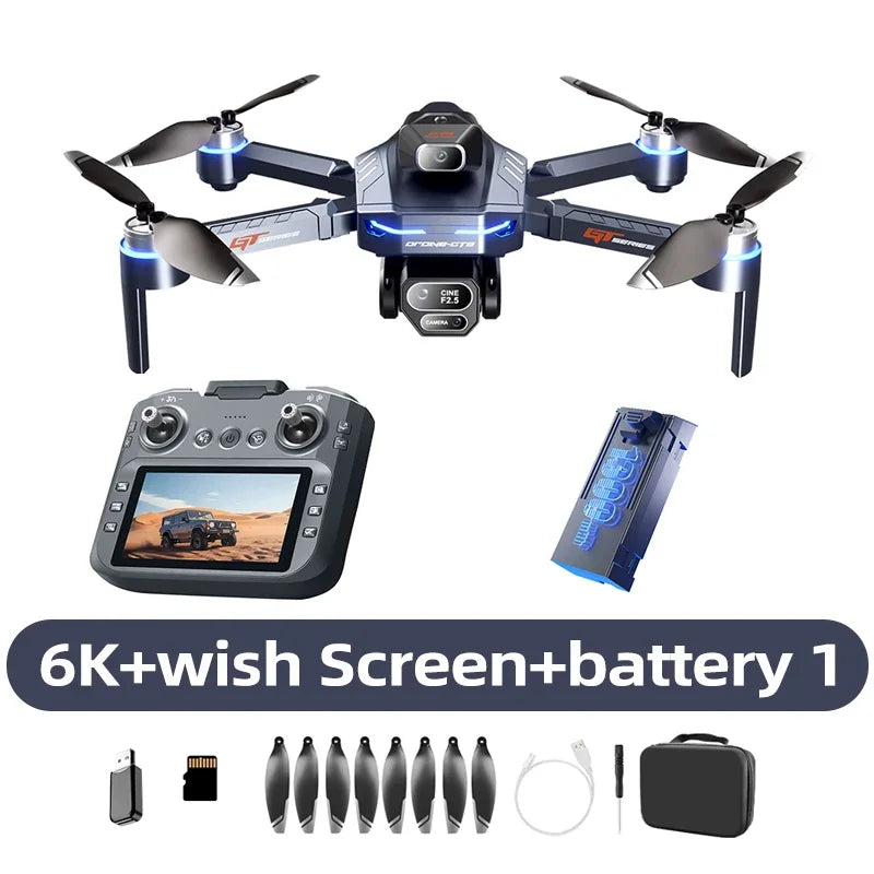 Lenovo GT8: Dron profesional 8K con doble cámara, GPS, FPV, motor sin escobillas, flujo óptico, función de vuelo estacionario y cuadricóptero plegable.