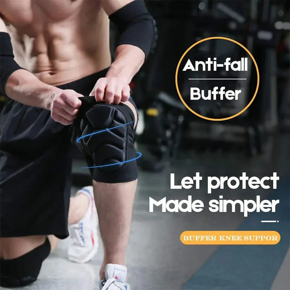 1 Par de Rodilleras Antideslizantes con Espuma EVA Gruesa, Protección para Voleibol, Fútbol, Danza, Prevención de Golpes y Colisiones - Manga para Rodilla