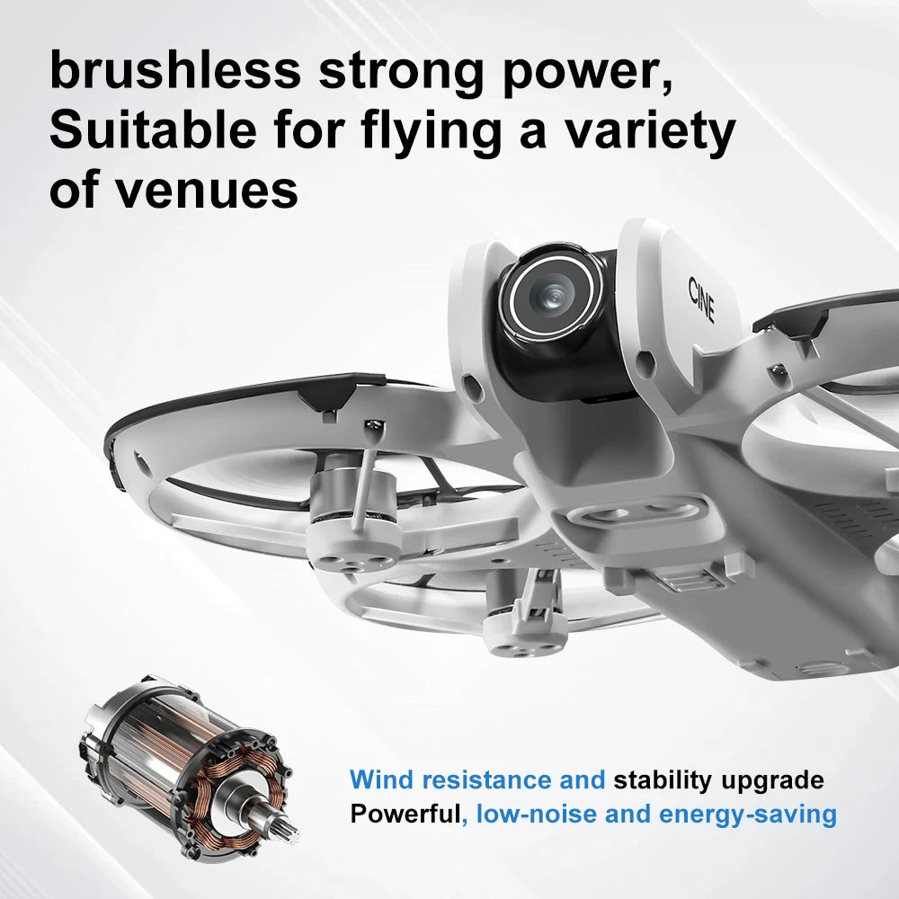 Lenovo V666 : mini dron profesional de 4K para tomas aéreas, con doble cámara de 8K, sistema inteligente de evitación de obstáculos y cuadricóptero sin escobillas.