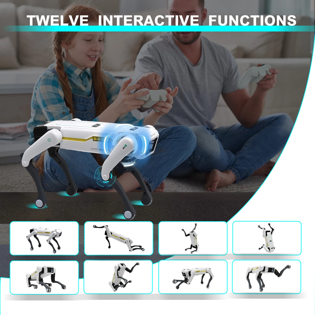 Perro Robot RC Inteligente con IA - Diálogo por Voz, Control Remoto por APP, Programable, Canta y Baila - Juguete para Niños