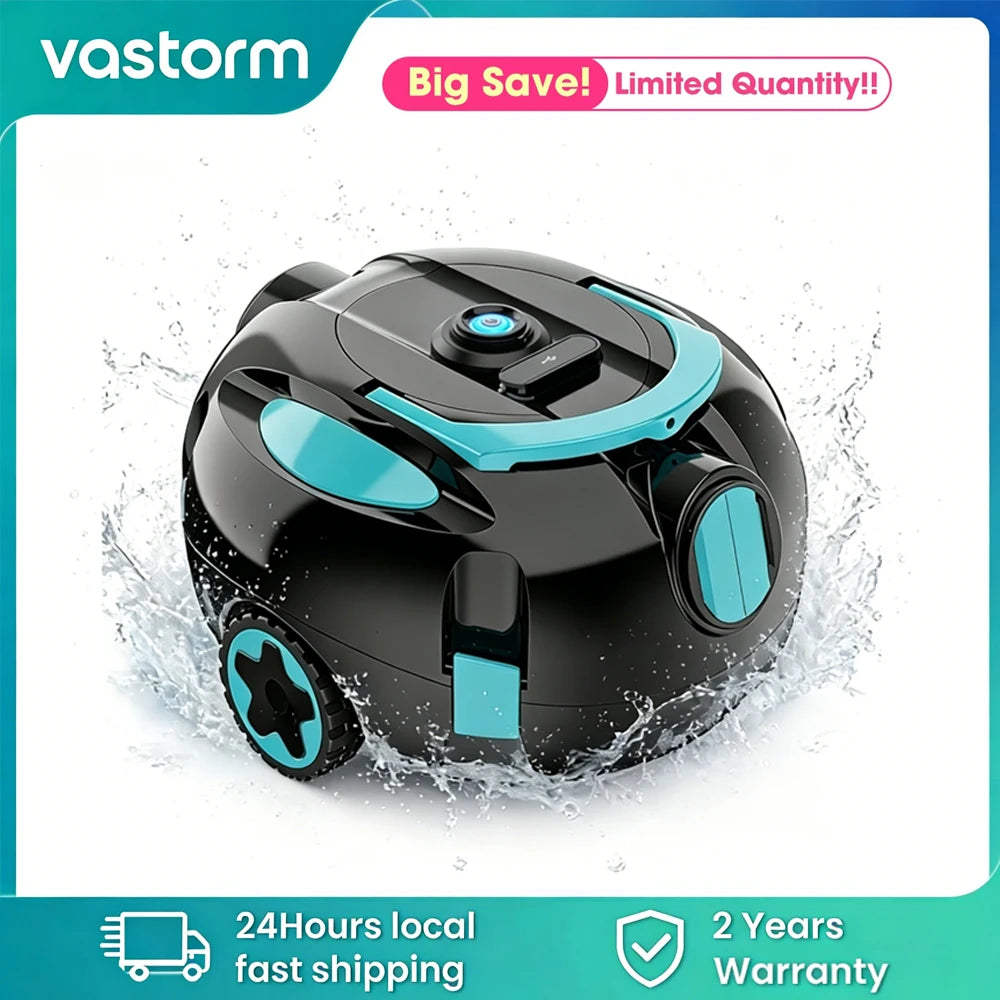 H1 Robot Aspirador de Piscina Inalámbrico Recargable Aspiradora Automática de Piscina 120 Min de Autonomía Auto-Estacionamiento Filtro de 180μm para Limpieza de Suelo de Piscina