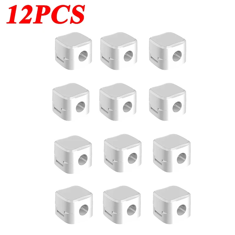 Sujetacables magnético, sujetacables adhesivo, organizador de cables para el hogar y la oficina, para organizar los cables debajo del escritorio