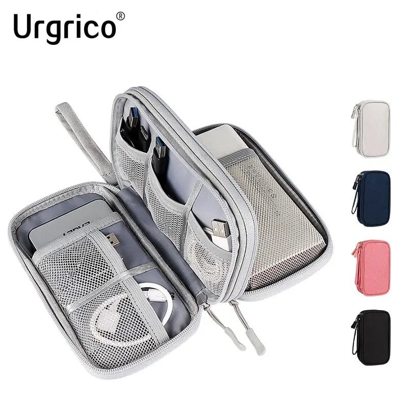 Estuche de almacenamiento para cables de datos,  organizador de viaje para cables, cargadores USB