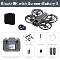 Lenovo V666 : mini dron profesional de 4K para tomas aéreas, con doble cámara de 8K, sistema inteligente de evitación de obstáculos y cuadricóptero sin escobillas.