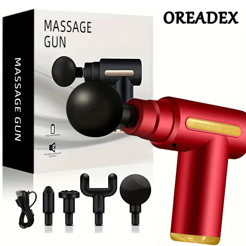 Pistola de Fascia Portátil USB FODRK | Masajeador de Percusión 6 Niveles