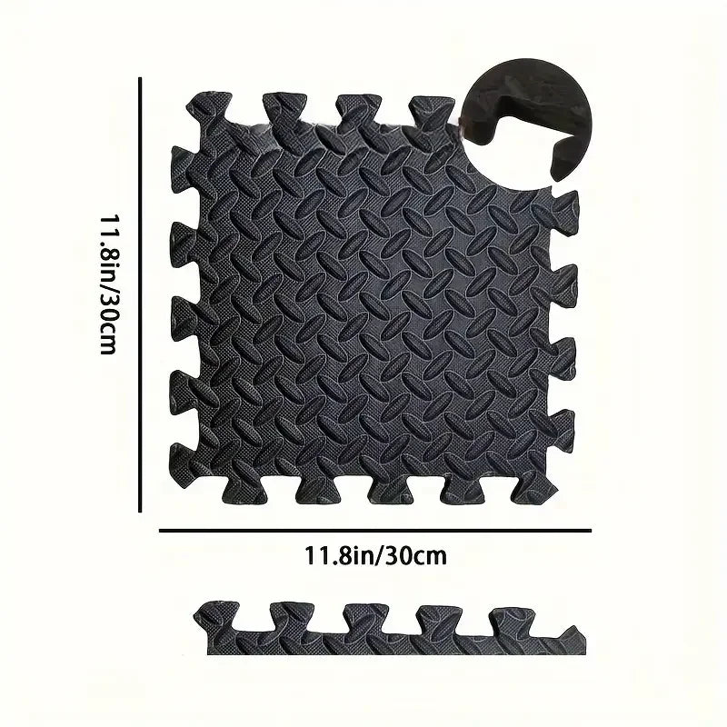 8/16 Piezas Loseta de Suelo de Espuma Antideslizante para Fitness - Alfombra de Protección para Suelo - Colchoneta para Equipo de Fitness Apta para Gimnasio en Casa