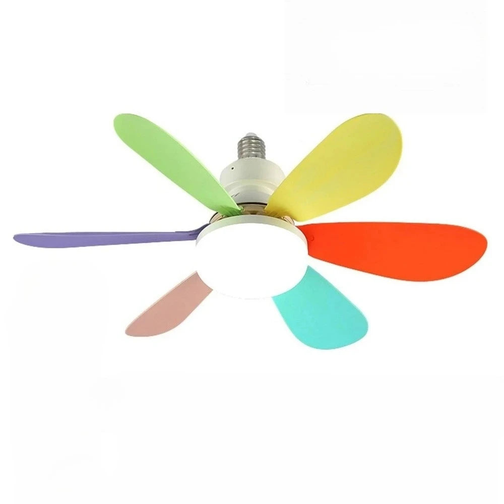 RTONTR: Ventilador de techo de 30 W/40 W con luz LED y mando a distancia, casquillo E27; silencioso para el dormitorio y el salón