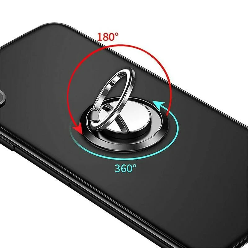 Soporte giratorio de 360º para anillos, con agarre para el móvil; soporte magnético para coche; adhesivo para la parte trasera del móvil; soporte universal