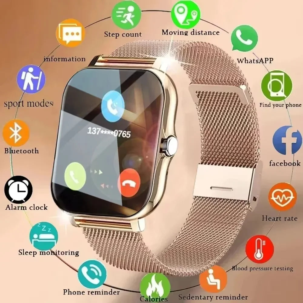 LAXASFIT 2025: con pantalla táctil completa, reloj deportivo para fitness y llamadas por Bluetooth