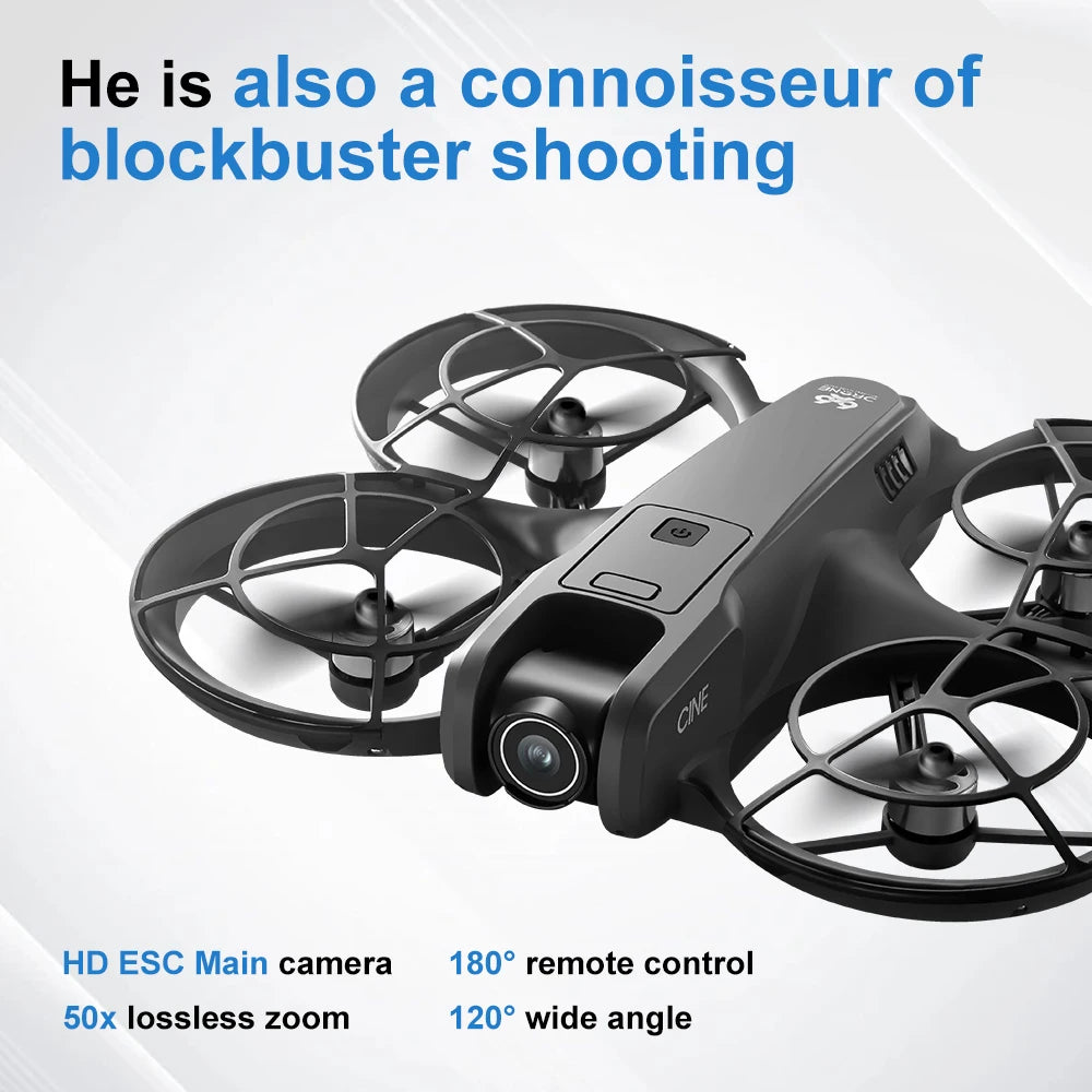 Lenovo V666 : mini dron profesional de 4K para tomas aéreas, con doble cámara de 8K, sistema inteligente de evitación de obstáculos y cuadricóptero sin escobillas.
