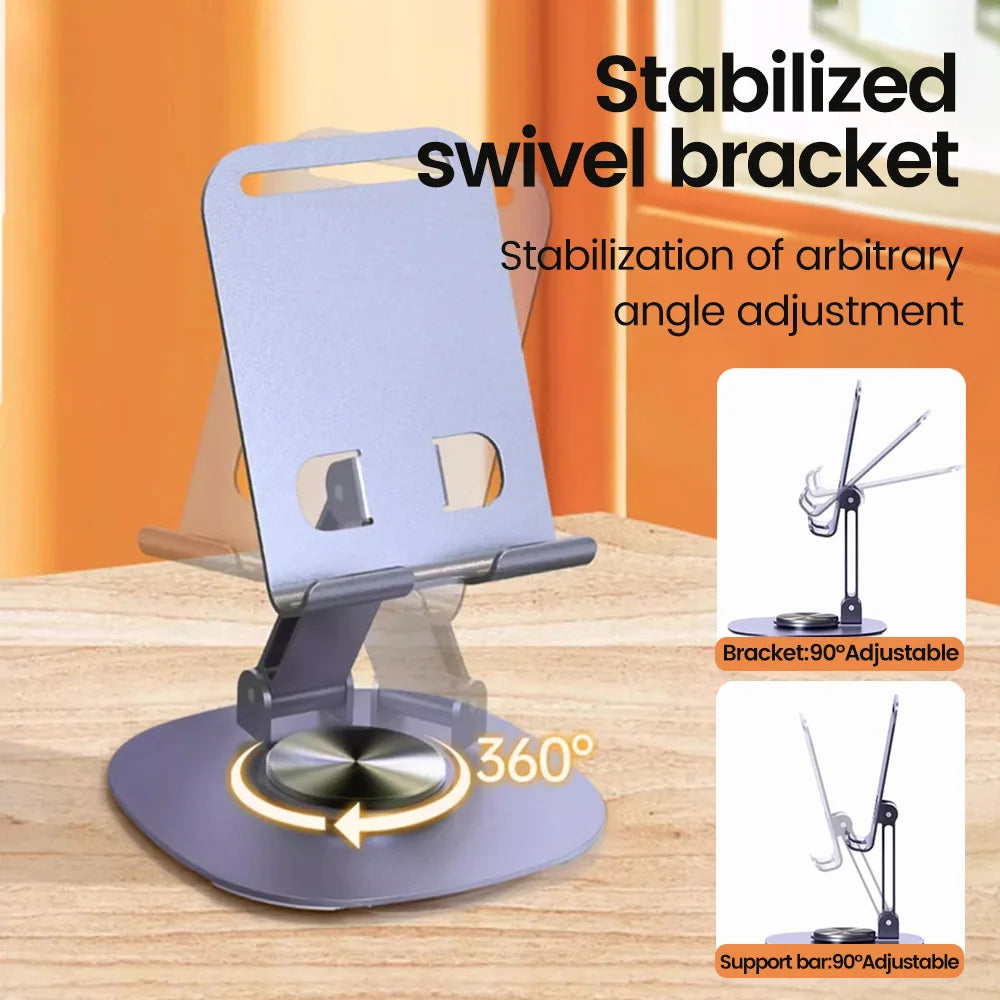 Olaf: Soporte giratorio de mesa para móvil, soporte de escritorio para iPad, Samsung, iPhone 15, 14 y 13