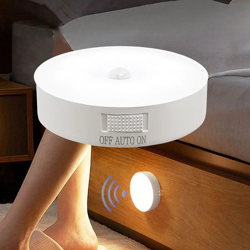 Lámpara LED con sensor de movimiento, recargable por USB, para cocina, dormitorio, escaleras, pasillo, armario y vestidor