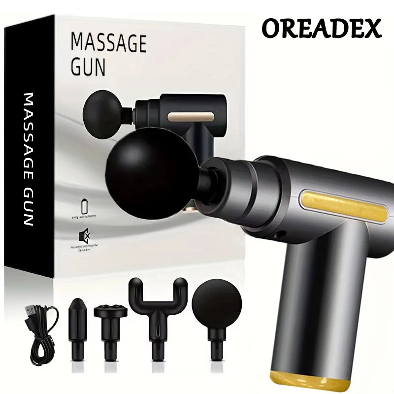 Pistola de Fascia Portátil USB FODRK | Masajeador de Percusión 6 Niveles