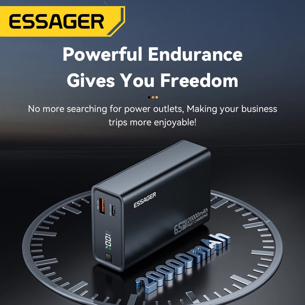 Essager : 20 000 mAh, carga rápida PD de 65 W