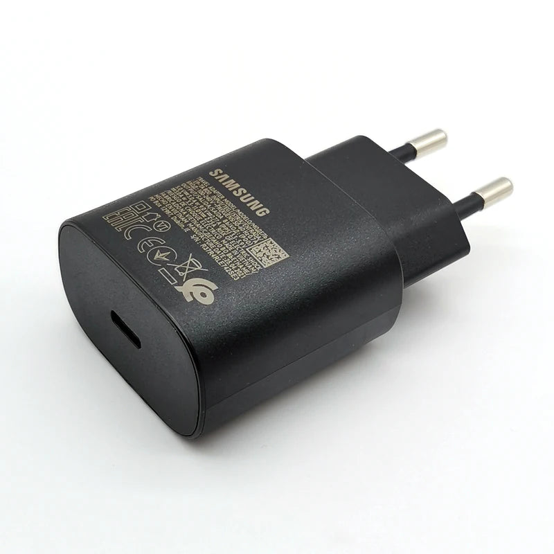 Samsung: cargador ultrarrápido de 25 W  para Galaxy S24, S23, S20, S21, S22 Plus, Note 20, 10, A55, A35, A25, A15, Z Flip, Fold 6, 5, 4 y 3