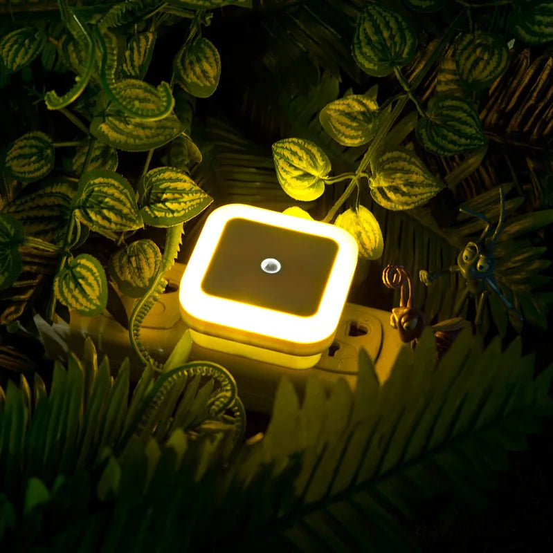 Luces nocturnas LED inalámbricas con sensor; mini luces nocturnas con enchufe UE/EE. UU. para la habitación de los niños, el dormitorio y la sala de estar; iluminación decorativa