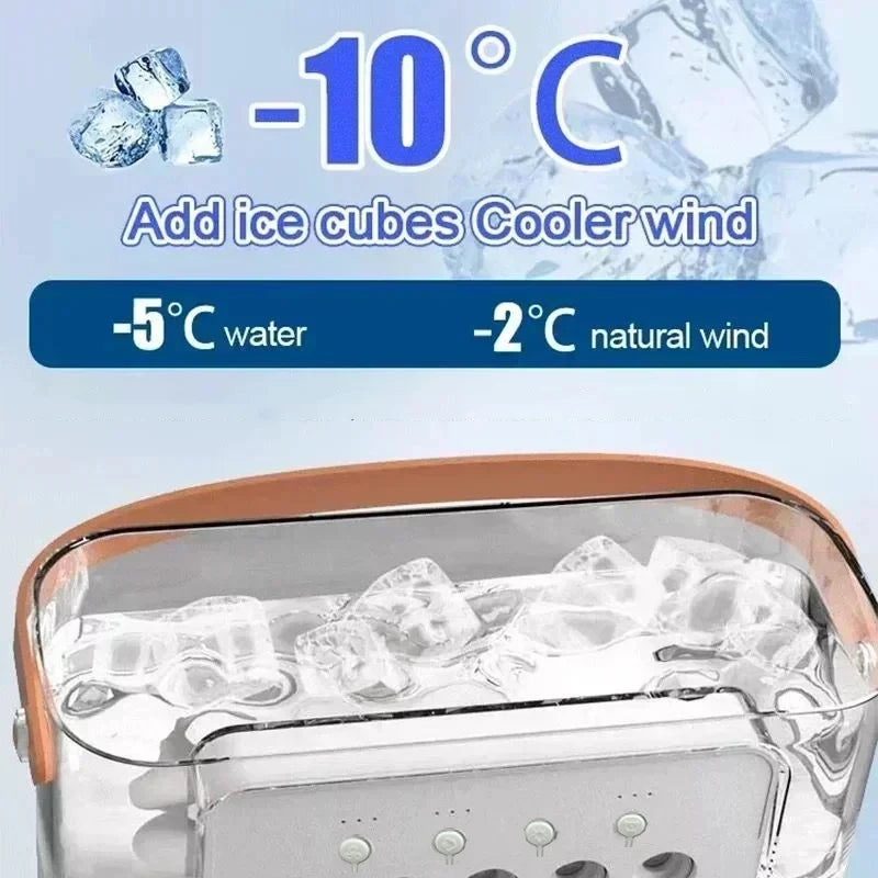 OIMG: mini enfriador doméstico, luz nocturna LED, con regulación de aire, para oficina y hogar