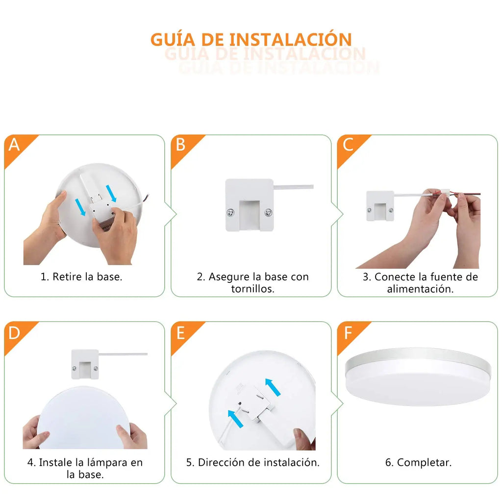 Lámpara de techo LED redonda ultradelgada, impermeable, para empotrar, 6500 K (luz diurna), iluminación moderna para el hogar: dormitorio, cocina y pasillo