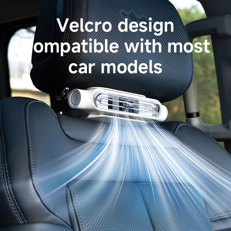 HOMEFISH: Ventilador USB para asientos de coche con 3 velocidades ajustables. Ventilador para los asientos delanteros y traseros de cualquier coche, Jeep.