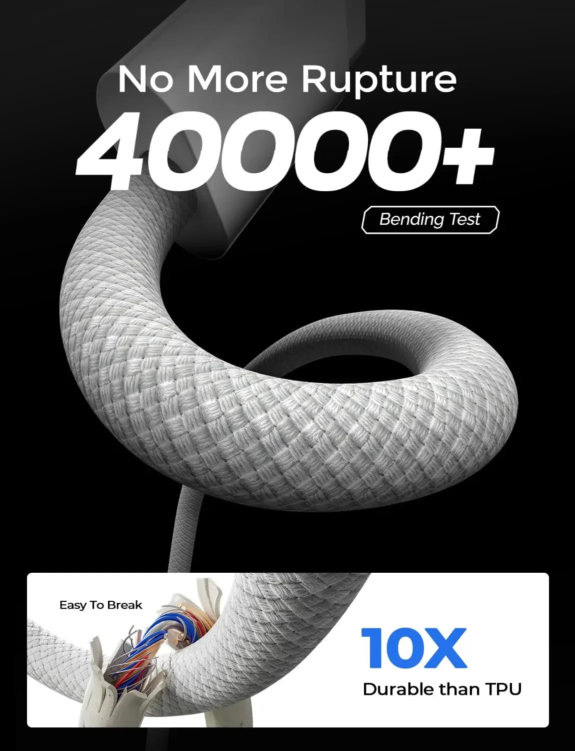 Cargador rápido original PD de 60 W con cable USB-C a Tipo C de 6 A para iPhone 15, 16 y 17 Pro Max; carga rápida para Samsung S26 y Xiaomi
