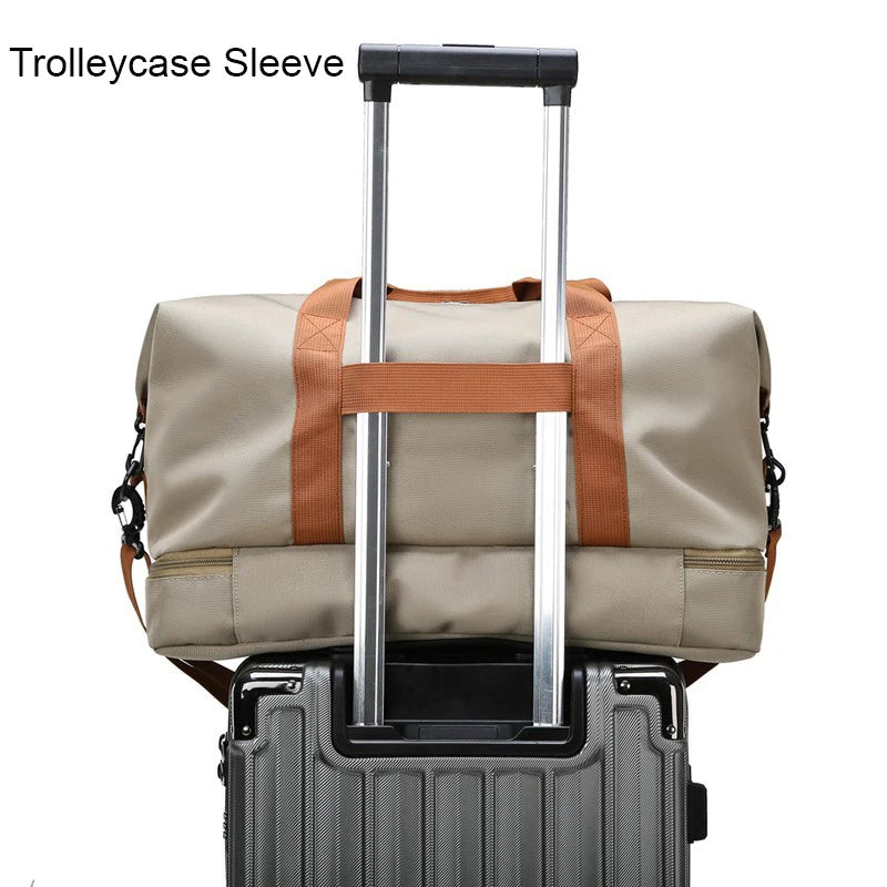 Bolsa de Gimnasio de Viaje - Equipaje de Corta Distancia - Bolsa Deportiva Portátil - Bolsa Bandolera Cruzada al Pecho - Bolsas de Mano - Bolsa de Lona - Bolsa de Fin de Semana para Cabina
