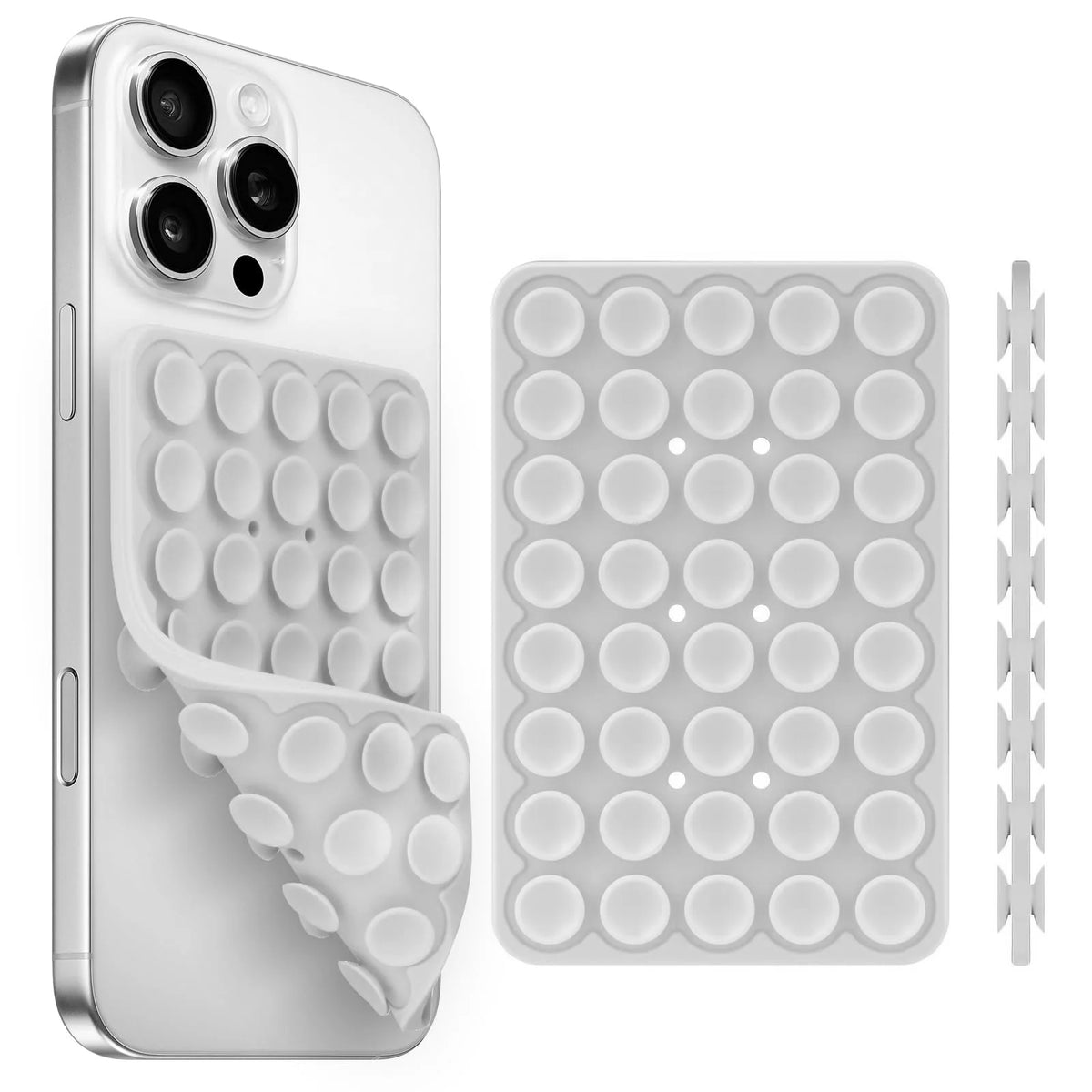 Soporte para móvil con ventosa de silicona, multifuncional, fijo y antideslizante; ventosa de goma desmontable de doble cara para móvil