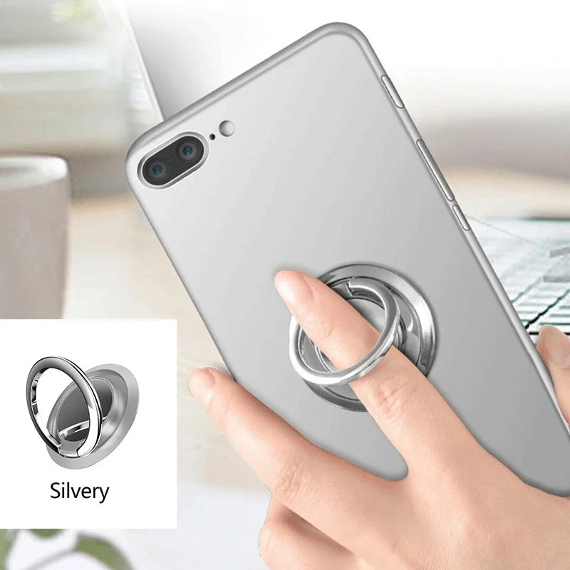 Soporte giratorio de 360º para anillos, con agarre para el móvil; soporte magnético para coche; adhesivo para la parte trasera del móvil; soporte universal