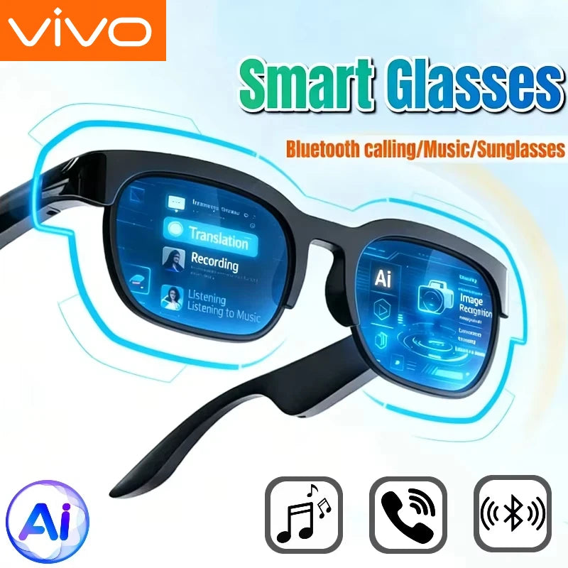 VIVO 2026: nuevas gafas inteligentes con traducción por IA, Bluetooth, grabación de conversaciones y reproducción de música. Gafas de sol inteligentes para hombre y mujer.
