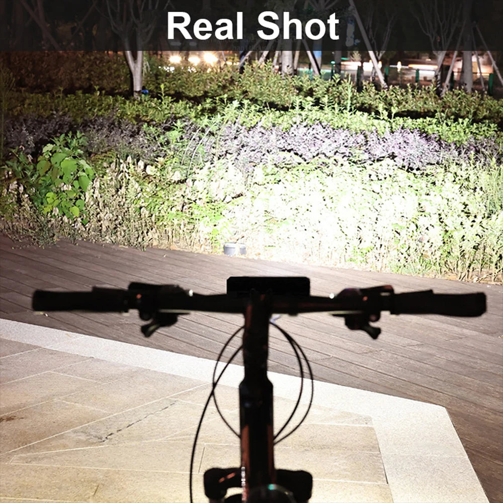 Fivemi 5Led Luces de Bicicleta MTB 10000MAH Luz de Bicicleta Recargable Linterna Bicicleta Accesorios de Ciclismo para Exteriores para Patinete Eléctrico