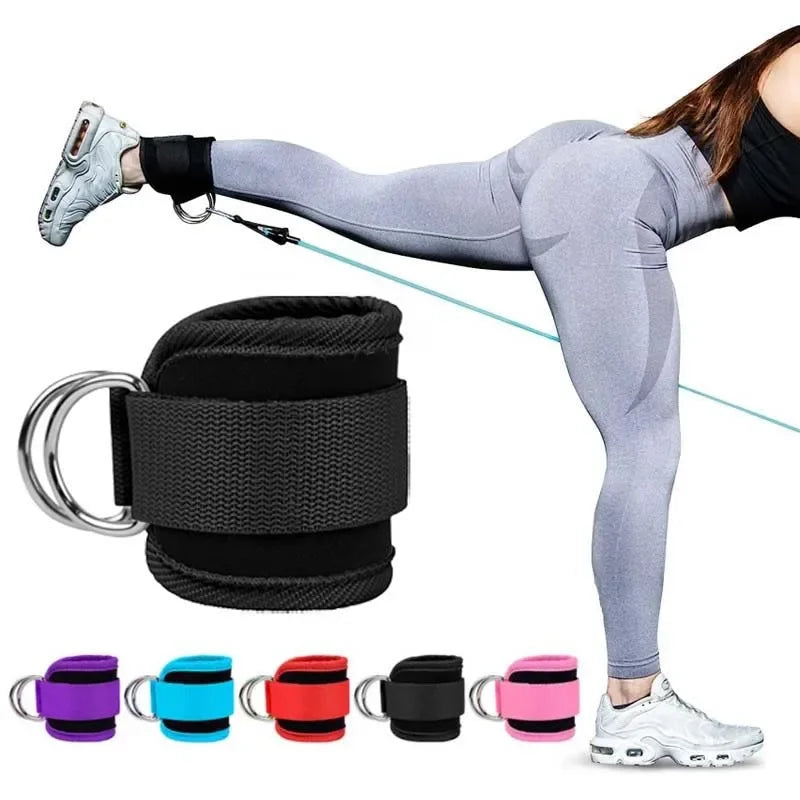 Tobillera acolchada y zranspirable para polea - ajustable Total para pierna y glúteo | 1 pieza