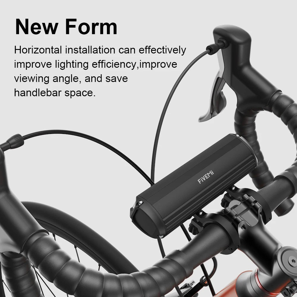 Fivemi 5Led Luces de Bicicleta MTB 10000MAH Luz de Bicicleta Recargable Linterna Bicicleta Accesorios de Ciclismo para Exteriores para Patinete Eléctrico