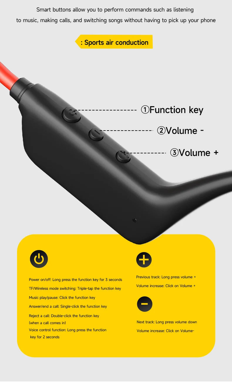 Auriculares Lenovo de Conducción Ósea | Bluetooth Inalámbrico Deportivo