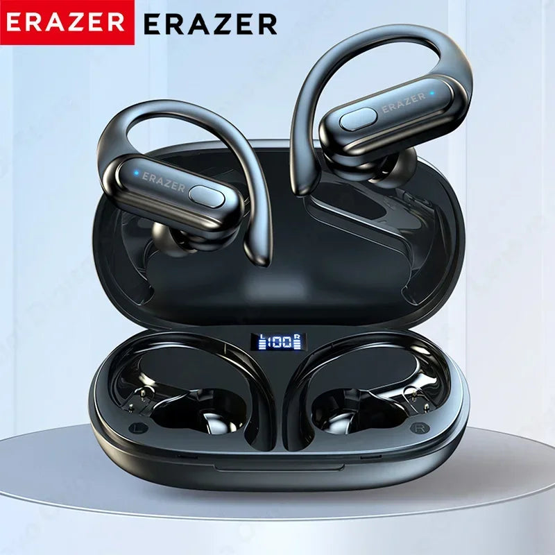 ERAZER XT60pro, auriculares Bluetooth, auriculares Hi-Fi, auriculares con reducción de ruido y micrófono, con gancho para la oreja